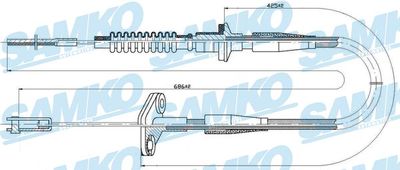 Трос, управление сцеплением SAMKO C0121C