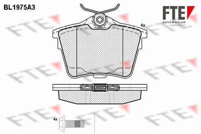 Bremžu uzliku kompl., Disku bremzes FTE 9010563
