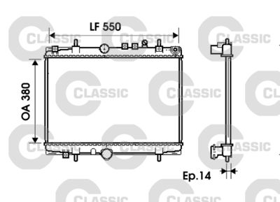 Radiators, Motora dzesēšanas sistēma VALEO 234278