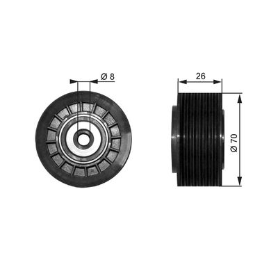 Parazīt-/Vadrullītis, Ķīļrievu siksna GATES T36304