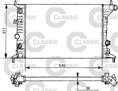 Radiators, Motora dzesēšanas sistēma VALEO 231393