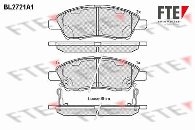 Bremžu uzliku kompl., Disku bremzes FTE 9010946