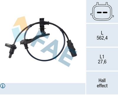 Датчик, частота вращения колеса FAE 78689
