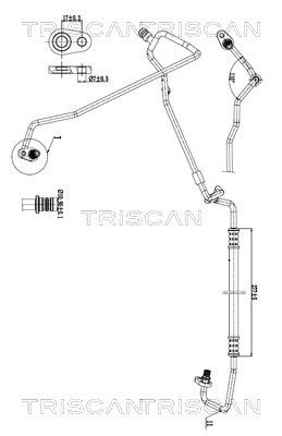 Augst-/Zemspiediena cauruļvads, Gaisa kond. sist. TRISCAN 9010 28046