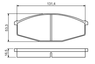 Bremžu uzliku kompl., Disku bremzes BOSCH 0986494566
