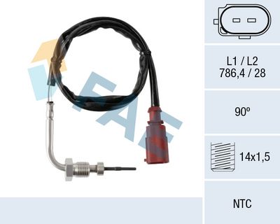 Датчик, температура выхлопных газов FAE 68629