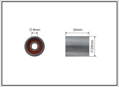 Паразитный / Ведущий ролик, зубчатый ремень CAFFARO 219-95