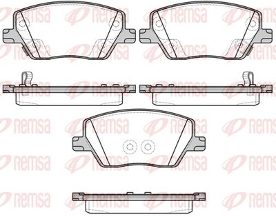 Bremžu uzliku kompl., Disku bremzes REMSA 1695.02