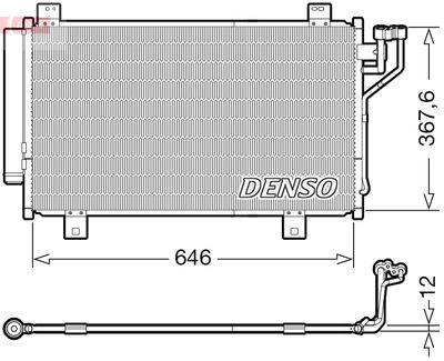 Конденсатор, кондиционер DENSO DCN44012