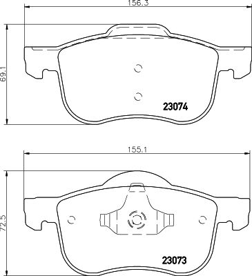 HELLA PAGID 8DB355008851 Bremžu uzliku kompl