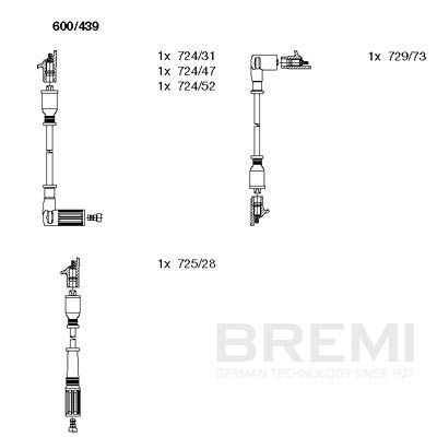 Augstsprieguma vadu komplekts BREMI 600/439
