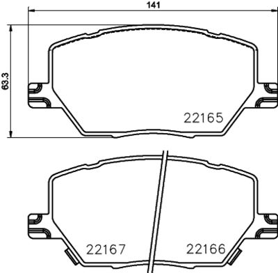 Bremžu uzliku kompl., Disku bremzes HELLA PAGID 8DB 355 024-711