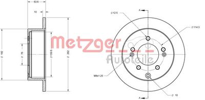 Тормозной диск METZGER 6110396