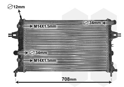 Radiators, Motora dzesēšanas sistēma VAN WEZEL 37002254
