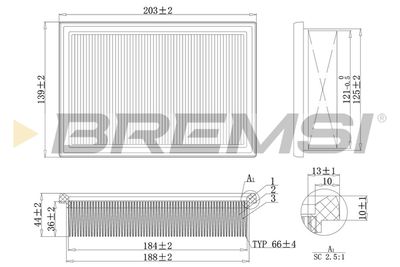 Воздушный фильтр BREMSI FA2104