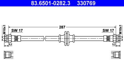 Тормозной шланг ATE 83.6501-0282.3