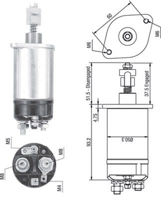 Ievilcējrelejs, Starteris MAGNETI MARELLI 940113050308