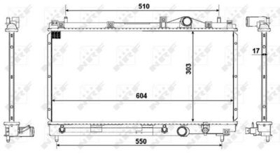 Радиатор, охлаждение двигателя NRF 50332