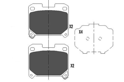 Bremžu uzliku kompl., Disku bremzes KAVO PARTS KBP-9063