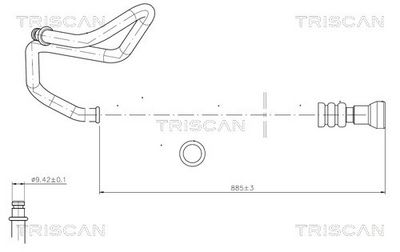 Hidrauliskā šļūtene, Stūres iekārta TRISCAN 8516 16024