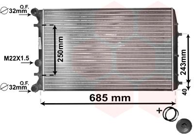 Radiators, Motora dzesēšanas sistēma VAN WEZEL 76002010