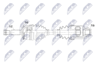 Приводной вал NTY NPW-MS-128