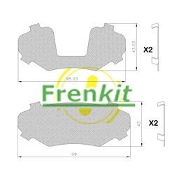 Pretčīkstēšanas plēve, Bremžu uzlikas FRENKIT 940026