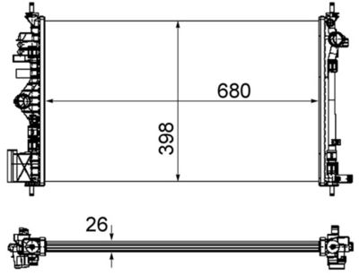 Radiators, Motora dzesēšanas sistēma MAHLE CR 1100 000P
