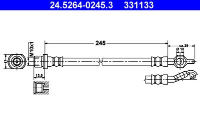 Тормозной шланг ATE 24.5264-0245.3