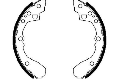 Bremžu loku komplekts KAVO PARTS KBS-5416