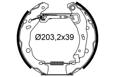Bremžu loku komplekts VALEO 554950