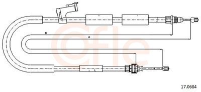 Тросик, cтояночный тормоз COFLE 17.0684