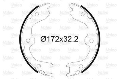 Bremžu loku kompl., Stāvbremze VALEO 564196