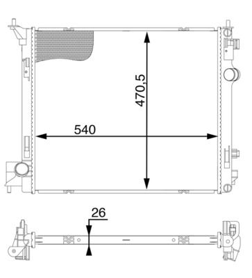 Radiators, Motora dzesēšanas sistēma MAHLE CR 1596 000S