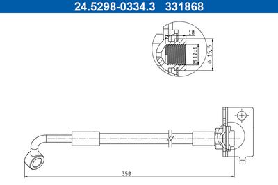 Bremžu šļūtene ATE 24.5298-0334.3