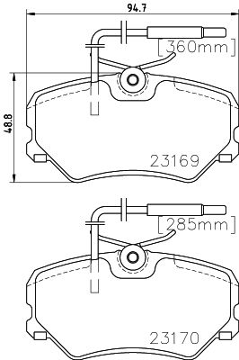 Комплект тормозных колодок, дисковый тормоз HELLA PAGID 8DB 355 018-401