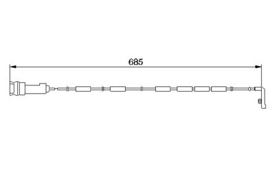 Indikators, Bremžu uzliku nodilums BOSCH 1 987 474 974