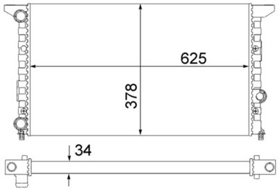 Радиатор, охлаждение двигателя MAHLE CR 1056 000S
