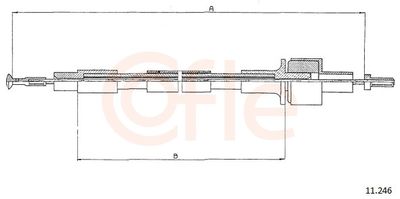 Трос, управление сцеплением COFLE 92.11.246
