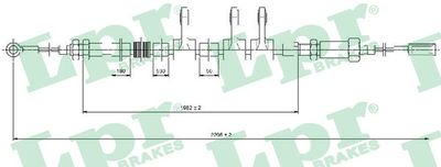 Тросик, cтояночный тормоз LPR C0984B