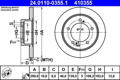 Тормозной диск ATE 24.0110-0355.1
