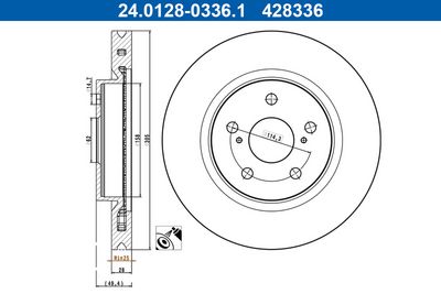 ATE 24012803361 Bremžu diski