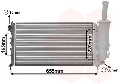 Radiators, Motora dzesēšanas sistēma VAN WEZEL 17002999