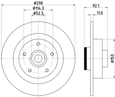 Bremžu diski HELLA PAGID 8DD 355 123-371