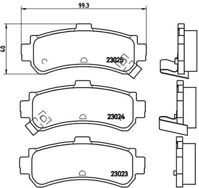 Bremžu uzliku kompl., Disku bremzes BREMBO P 56 035