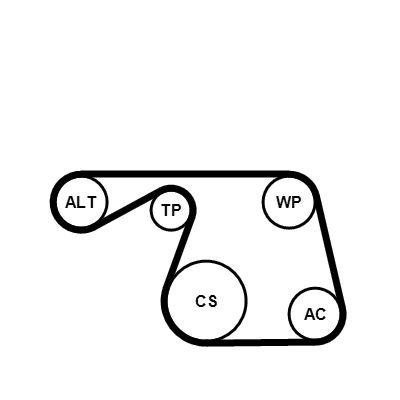 Поликлиновой ременный комплект CONTINENTAL CTAM 6PK1310K1