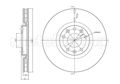 Тормозной диск METELLI 23-1280C