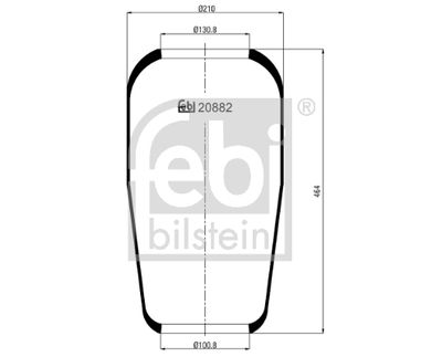 Pneimoatsperes spilvens, Pneimopiekare FEBI BILSTEIN 20882