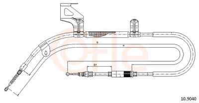 Тросик, cтояночный тормоз COFLE 92.10.9040
