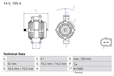 Генератор BOSCH 0 986 086 420